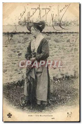 Cartes postales Folklore Type du centre une Bourbonnaise