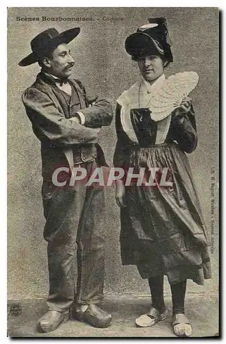 Cartes postales Folklore Scenes Bourbonnaises Coquette