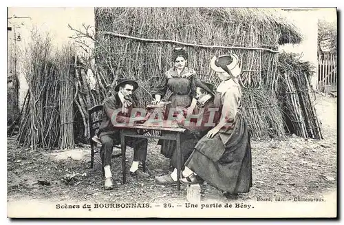 Ansichtskarte AK Folklore scenes du Bourbonnais une partie de Besy