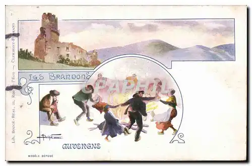 Cartes postales Folklore Les brandons Auvergne