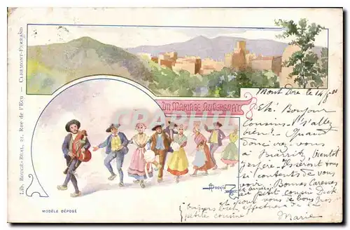Cartes postales Folklore Un mariage Auvergnat