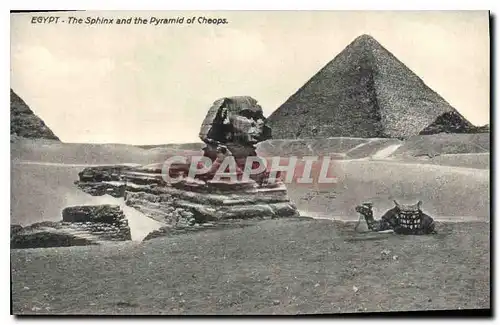 Cartes postales Egypt Egypte Egypte Le Sphinx et la Pyramide de Cheops