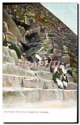 Ansichtskarte AK Egypt Egypte Entrance into Pyramid of Cheops