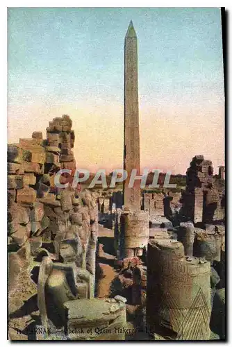 Ansichtskarte AK Egypt Egypte Karnak Obelisque de la Reine Makare
