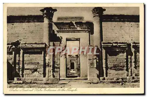Cartes postales Egypt Egypte Thebes Habu Entrance to the Temple