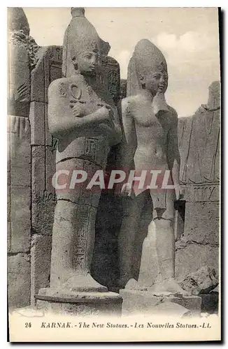 Ansichtskarte AK Egypt Egypte Karnak Les Nouvelles Statues