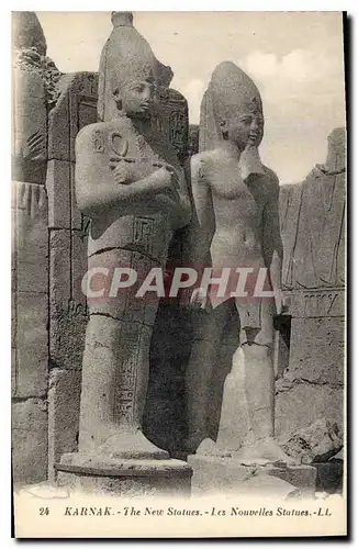 Cartes postales Egypt Egypte Karnak Les Nouvelles Statues
