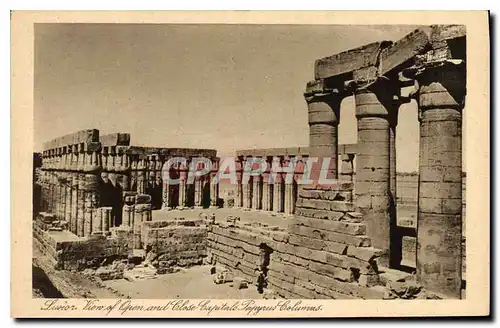 Cartes postales Egypt Egypte Luxor View of open and close capitals papyrus columns