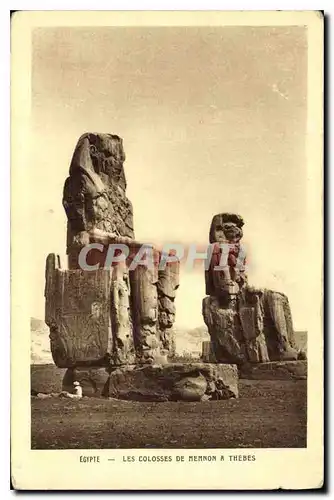 Cartes postales Egypt Egypte Egypte Les colosses de Memnon a Thebes