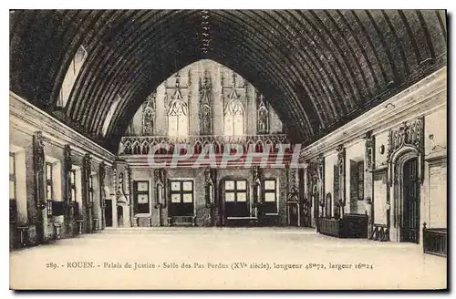 Cartes postales Rouen Palais de Justice Salle des pas Perdus