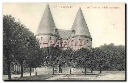 Cartes postales Beauvais Les Tours du Palais de Justice