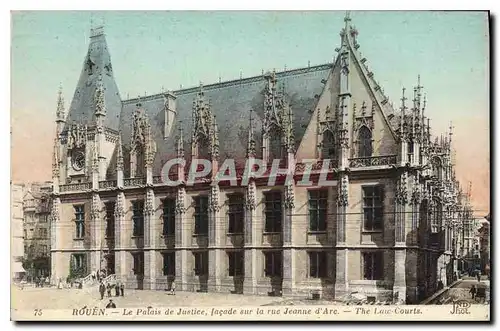 Cartes postales Rouen Le Palais de Justice facade sur la rue Jeanne d'Arc