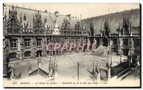 Ansichtskarte AK Rouen Le Palais de Justice Ensemble vu de la Rue aux Juifs