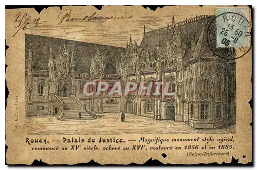 Cartes postales Rouen Palais de Justice