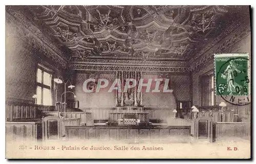 Ansichtskarte AK Rouen Palais de Justice Salle des Assises