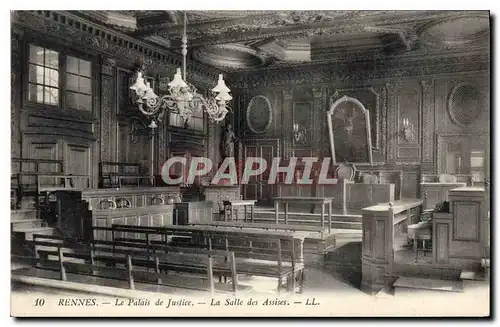 Ansichtskarte AK Rennes Le Palais de Justice La Salle des Assises