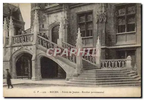 Ansichtskarte AK Rouen Palais de Justice Escalier monumental