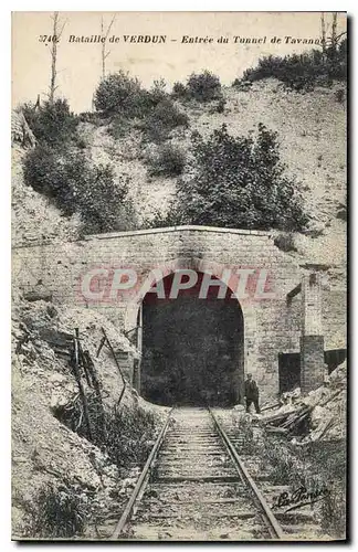 Cartes postales Militaria Bataille de Verdun Entree du Tunnel de Tavanne