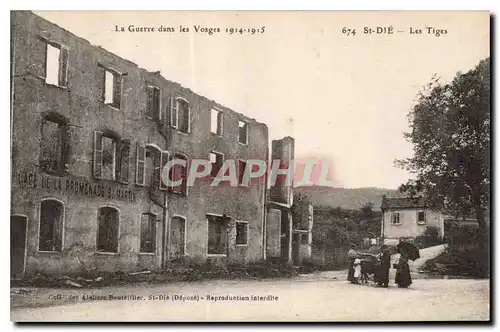 Cartes postales Militaria La Guerre dans les Vosges 1914 1915 St die les Tiges
