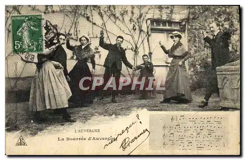 Cartes postales Folklore L'Auvergne la bourree d'Auvergne