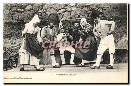 Cartes postales Folklore La Bourree d'Auvergne