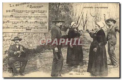 Ansichtskarte AK Folklore Bouree d'Auvergne vis a vis