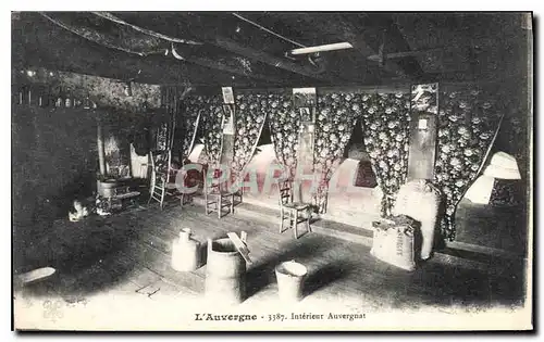 Cartes postales Folklore L'Auvergne interieur Auvergnat