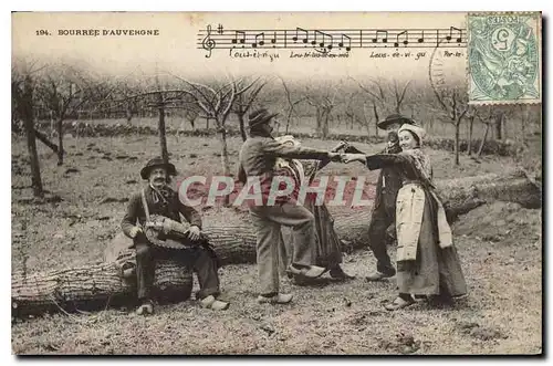 Cartes postales Folklore Bourree d'Auvergne