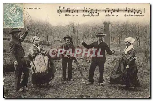 Cartes postales Folklore Bourree D'Auvergne