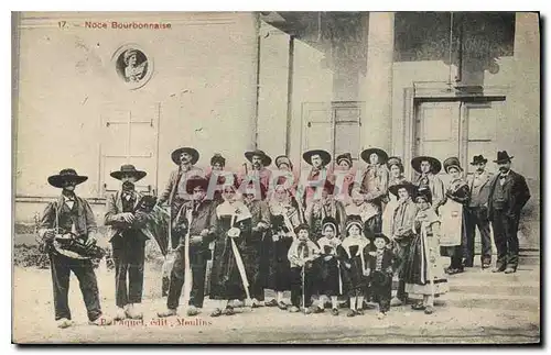 Cartes postales Folklore Noce Bourbonnaise Mariage