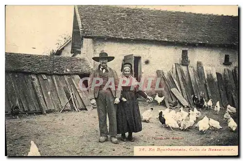 Cartes postales Folklore En Bourbonnain coin de basse cour