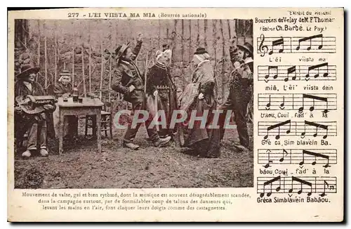 Cartes postales Folklore L'ei vista ma mia Bourree nationale