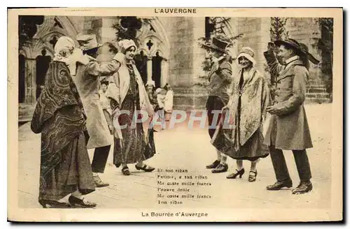 Cartes postales Folklore L''Auvergne la Bourree d'Auvergne