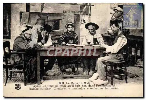 Cartes postales Folklore Le Bourbonnais Le raps du Midi