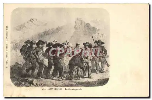 Cartes postales Folklore Auvergne La Montagnarde