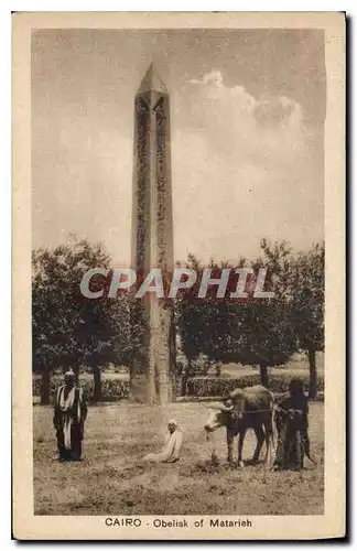 Cartes postales Egypt Egypte Cairo Obelisk of Matarieh