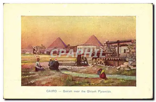 Ansichtskarte AK Egypt Egypte Le Caire Sakieh aux environ des Pyramides de Ghizeh