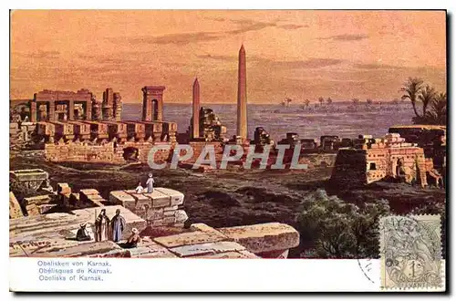 Cartes postales Egypt Egypte Obelisques de Karnak