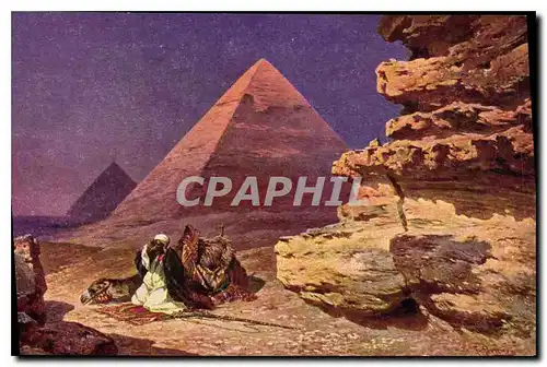 Ansichtskarte AK Egypt Egypte Les Pyramides de Gizeh