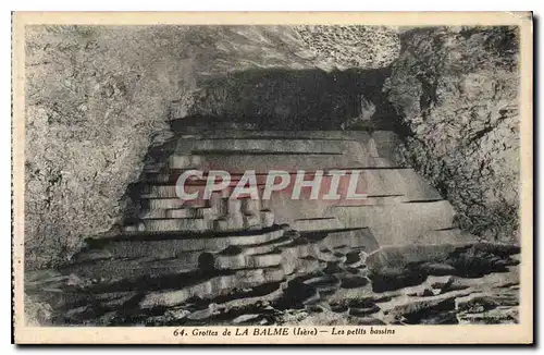 Ansichtskarte AK Grottes de la Balme Isere Les petits bassins