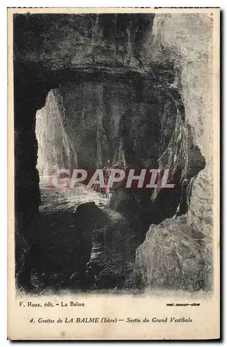 Ansichtskarte AK Grottes de la Balme Isere Sortte du grand Vestibule