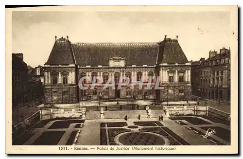 Ansichtskarte AK Rennes Palais de Justice Monument historique