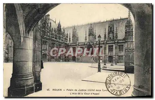 Ansichtskarte AK Rouen Palais de Justice l'Aile de la cour d'Appel