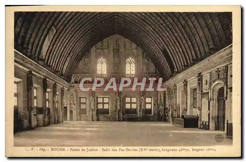 Cartes postales Rouen Palais de Justice salle des Pas Predus