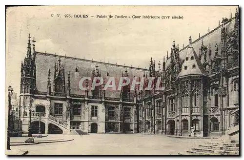 Ansichtskarte AK Rouen Palais de Justice cour interieure