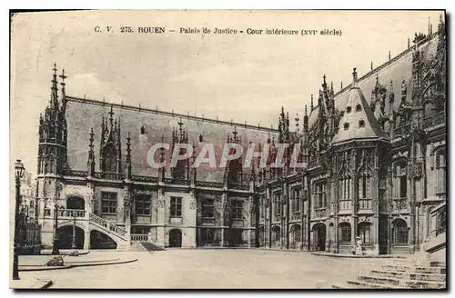 Cartes postales Rouen Palais de Justice cour interieure