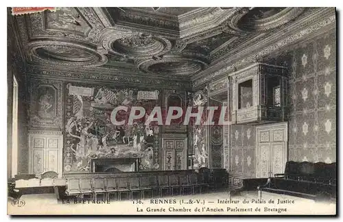 Ansichtskarte AK la Bretagne Rennes interieur du Palais de Justice la grande chambre de l'ancien parlement de bre