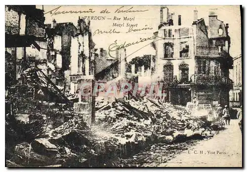 Ansichtskarte AK Militaria Verdun Rue Mazel