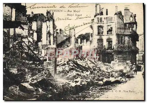 Cartes postales Militaria Verdun Rue Mazel