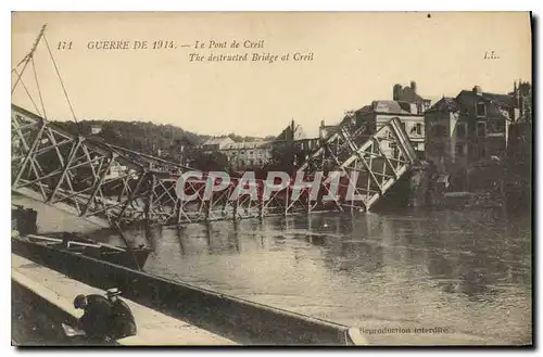 Ansichtskarte AK Militaria Guerre de 1914 Le pont de Creil